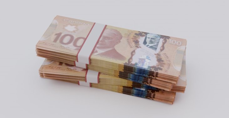 Counterfeit 100 CAD Bills